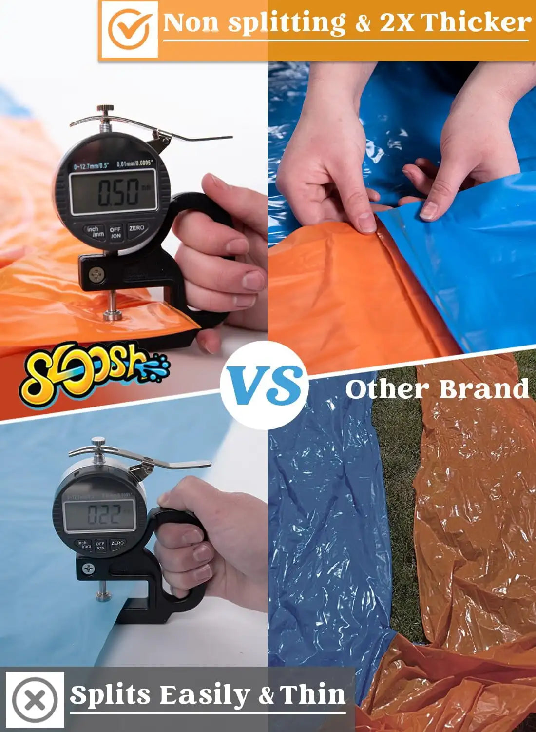 Joyfy Water Slide With Sprinkler And 2 Bodyboards For Kids