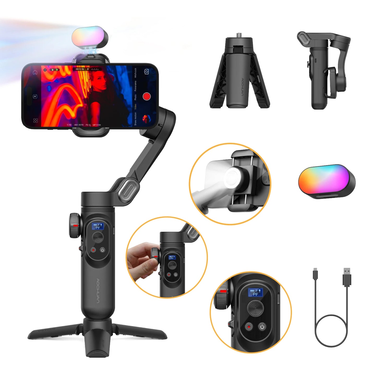 AOCHUAN Smart Xpro 3-Axis Smartphone Gimbal Stabilizer