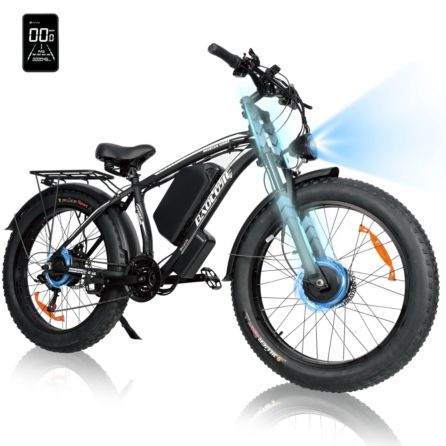Baolujie DM01 60V 30Ah Electric Bike Long Range 42 MPH