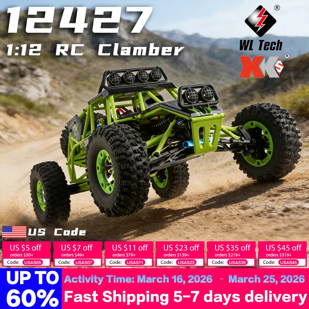 WLtoys 12427 RC Off Road 4WD Truck High Speed 2.4G