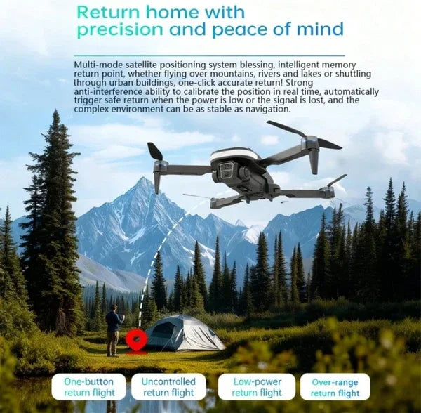 LF662 Triple Camera Drone With Dual Batteries And RGB Lights