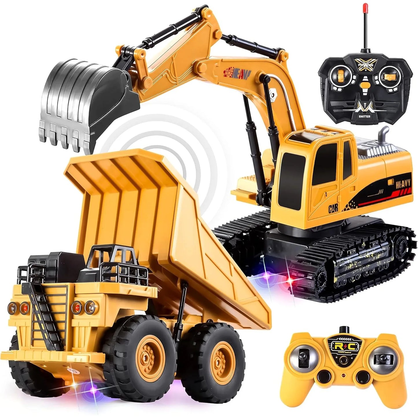 Joyfy Remote Control Construction Vehicle Set With Excavator And Truck
