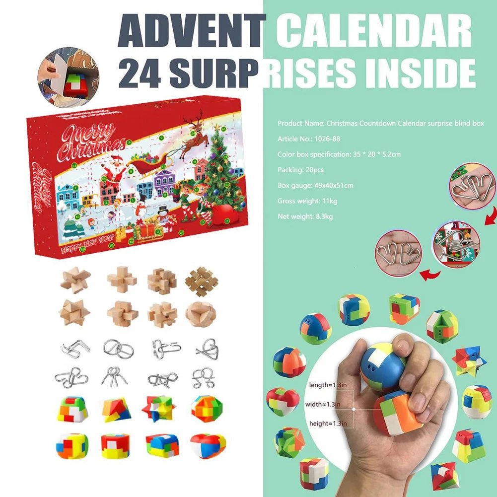 Advent Calendar Puzzle Toys Brain Teasers for Kids and Teens