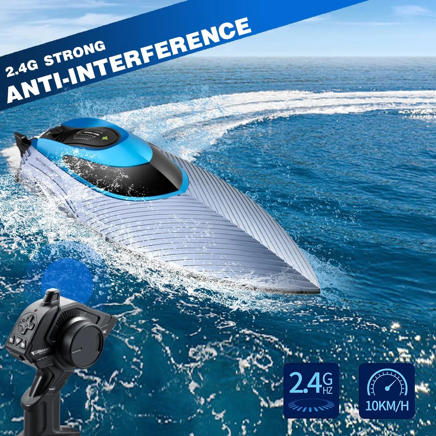 4DRC S3 45kmh Water Cooled High Speed RC Boat Outdoors