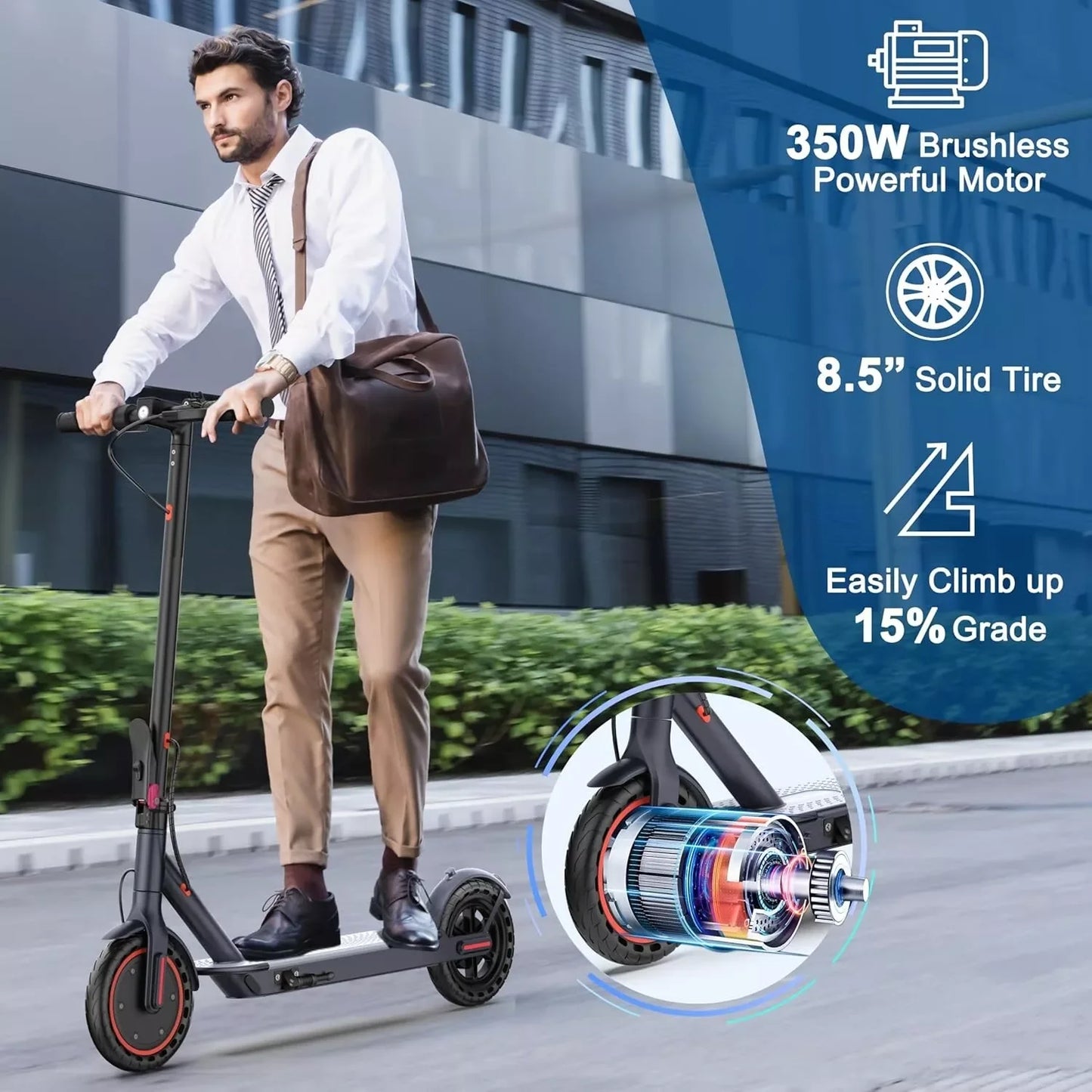 Ladped LP60 Electric Scooter 350W 19mph Folding for Adults