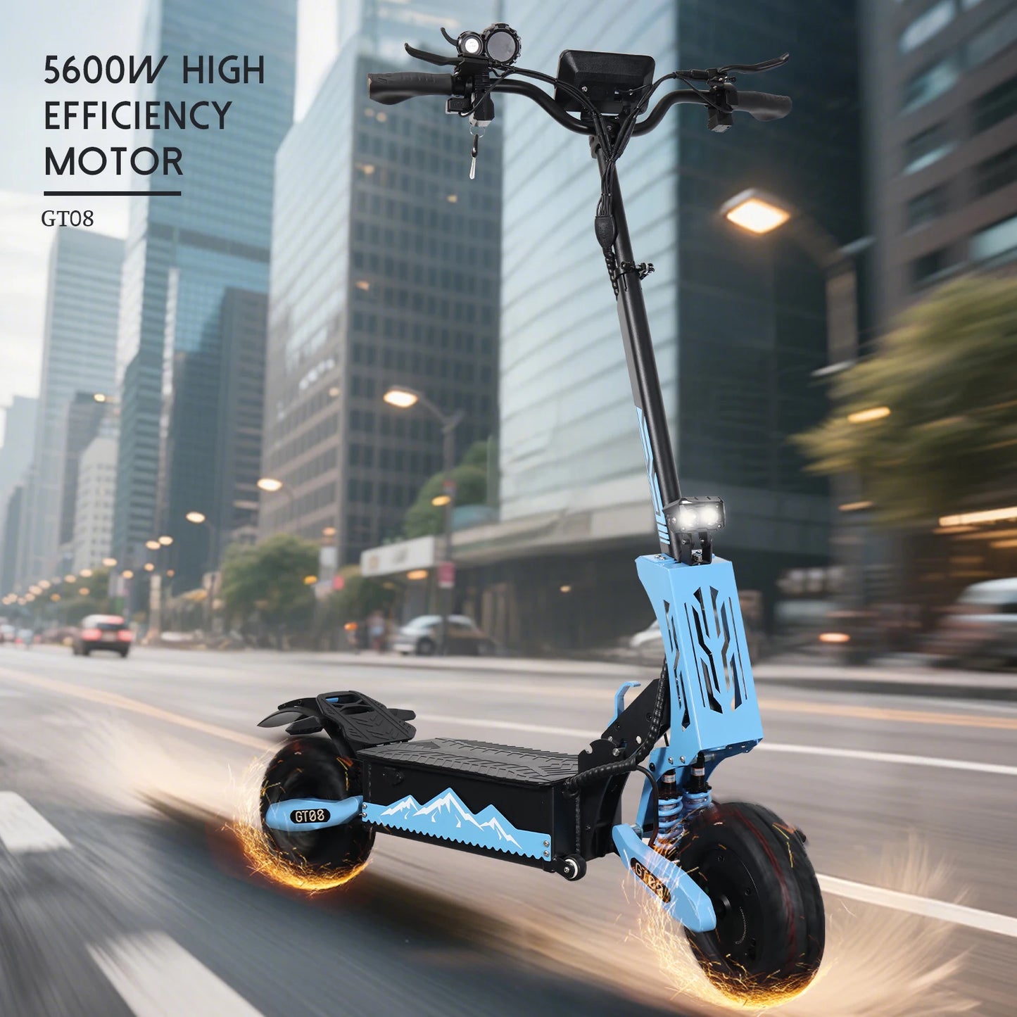 Arwibon 5600W Dual Motor Offroad Electric Scooter With Seat