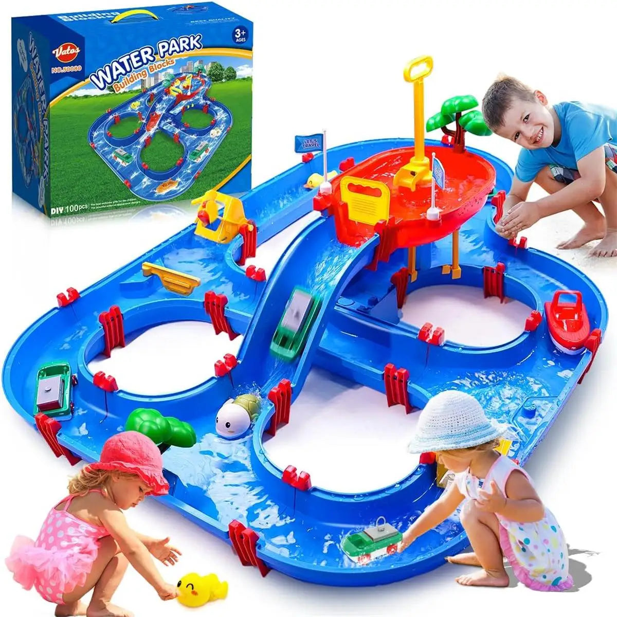 VATOS Dual Tier Water Table With Pump For Outdoor Play
