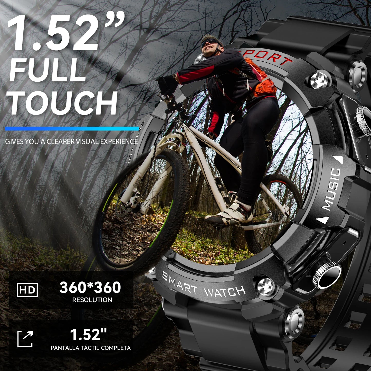LaNikar Smartwatch With AMOLED Display And In Ear Bluetooth Headset