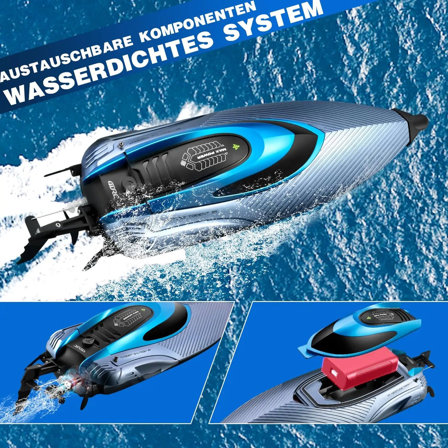 4DRC S3 45Kmh Water Cooled High Speed RC Boat For Kids And Adults