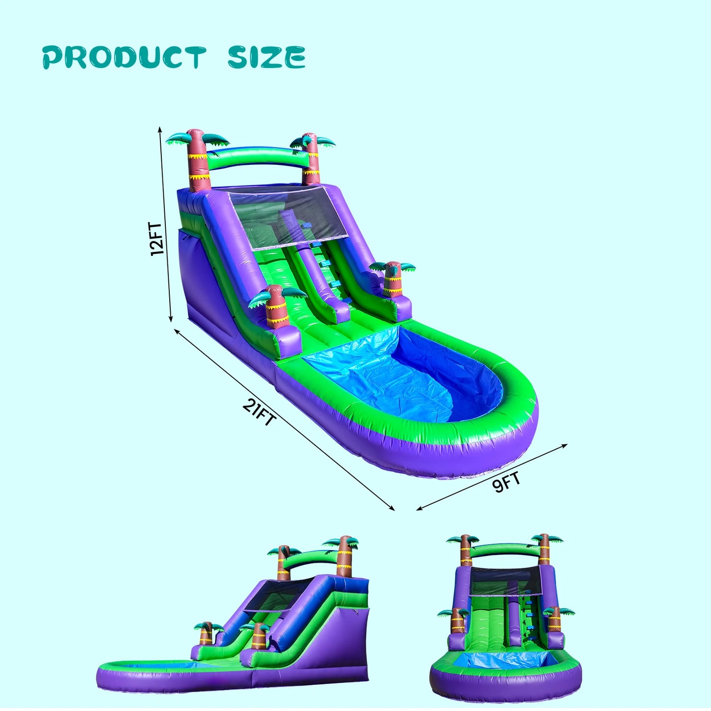 RTS Inflatable Giant Tropical Water Slide Bounce House