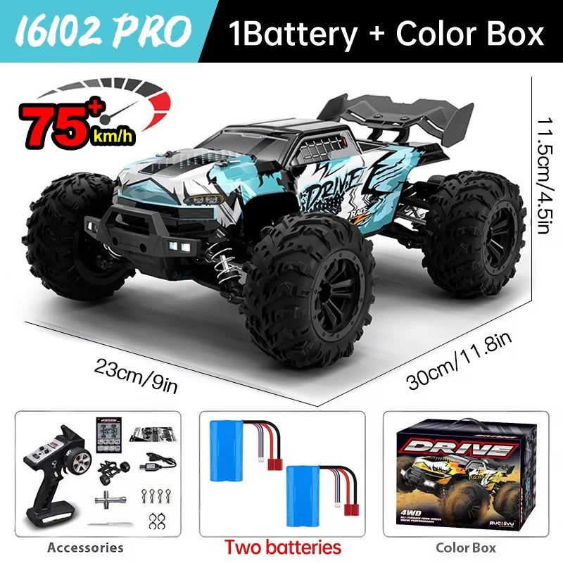 WLtoys 16101 Pro 4WD RC Vehicle With LED Lights 75KMH