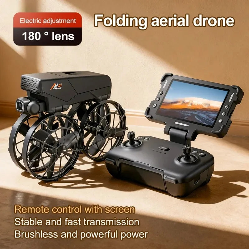 Brushless Drone Pro With Screen Remote Control Foldable Quadcopter Camera