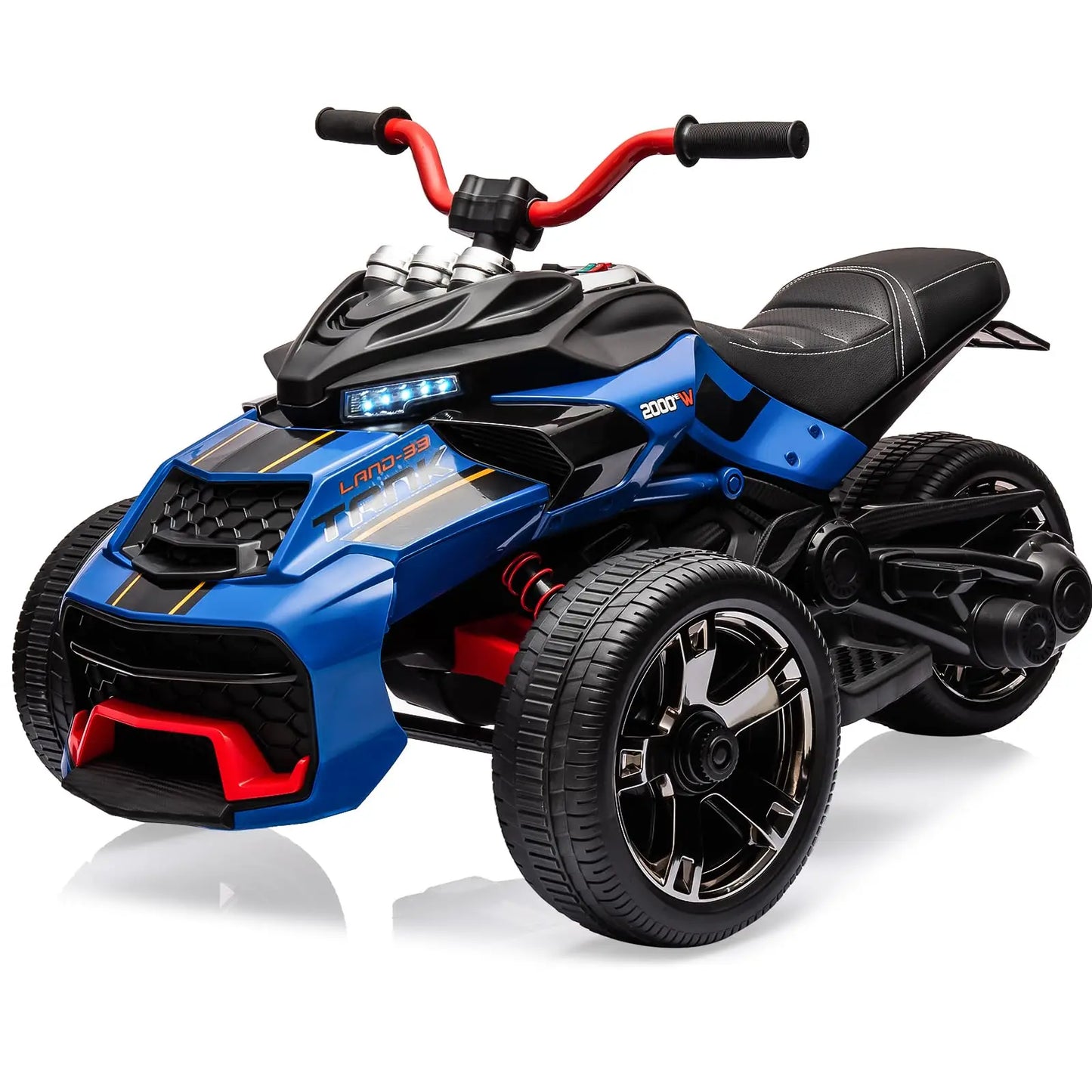 Kids 12V Ride-On Car Toy With Dual 2-Speed Motors Lights