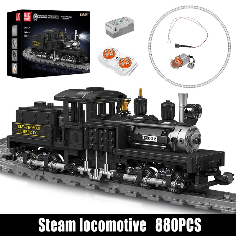 Mould King 12032 RC Shay Type Steam Locomotive Block Set