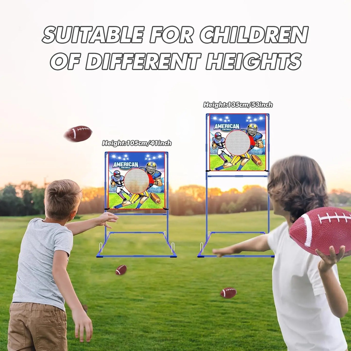 VATOS Indoor Outdoor Football Toss Target Game for Kids