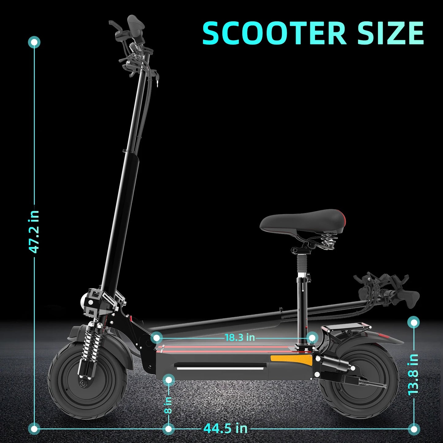 X500 Electric Scooter 2000W Dual Motor 40 MPH Range