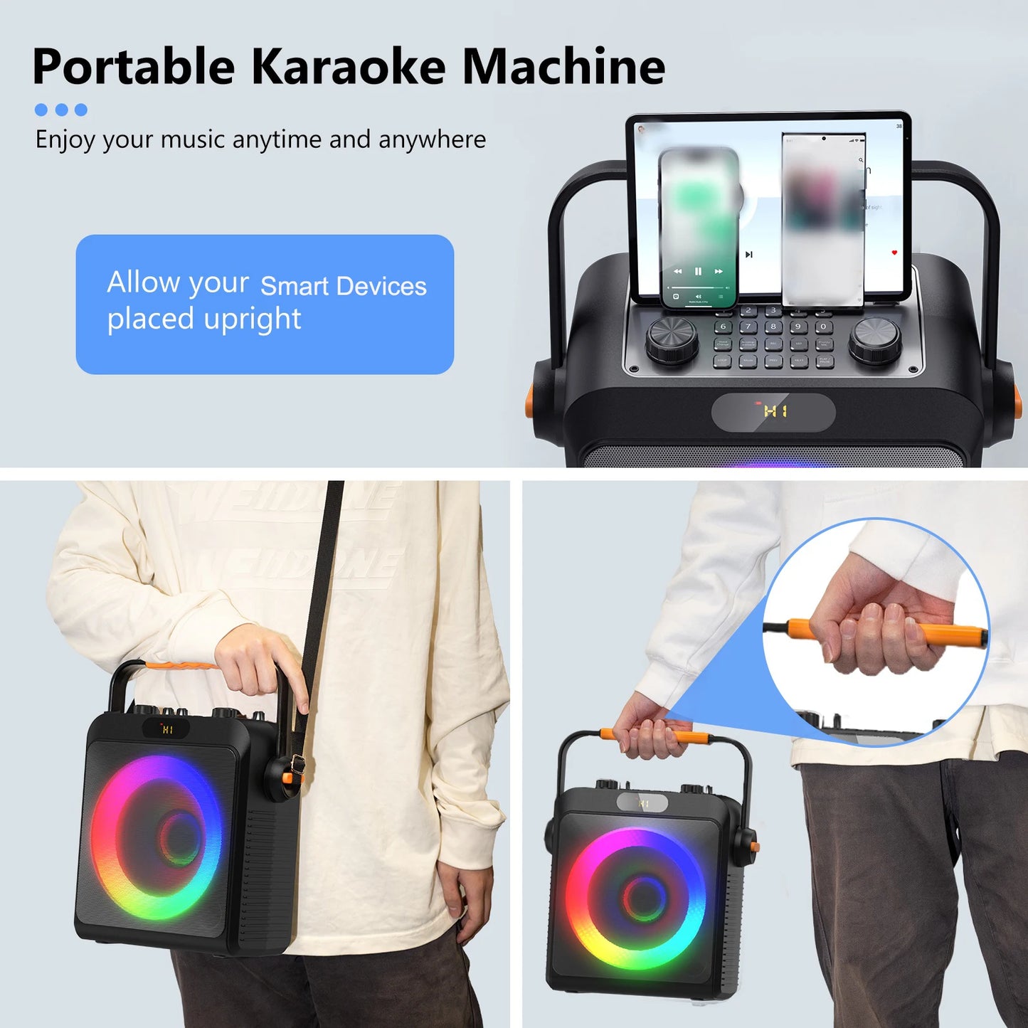FanFun T19-T Wireless Karaoke Microphones Speaker System