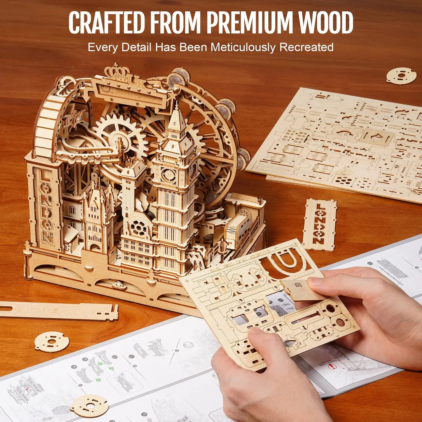 Robotime Marble Run London 3D Wood Puzzle For All Ages