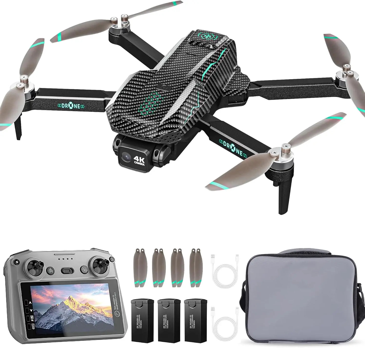 4K GPS Drone With 90 Minute Flight Time Foldable Beginners