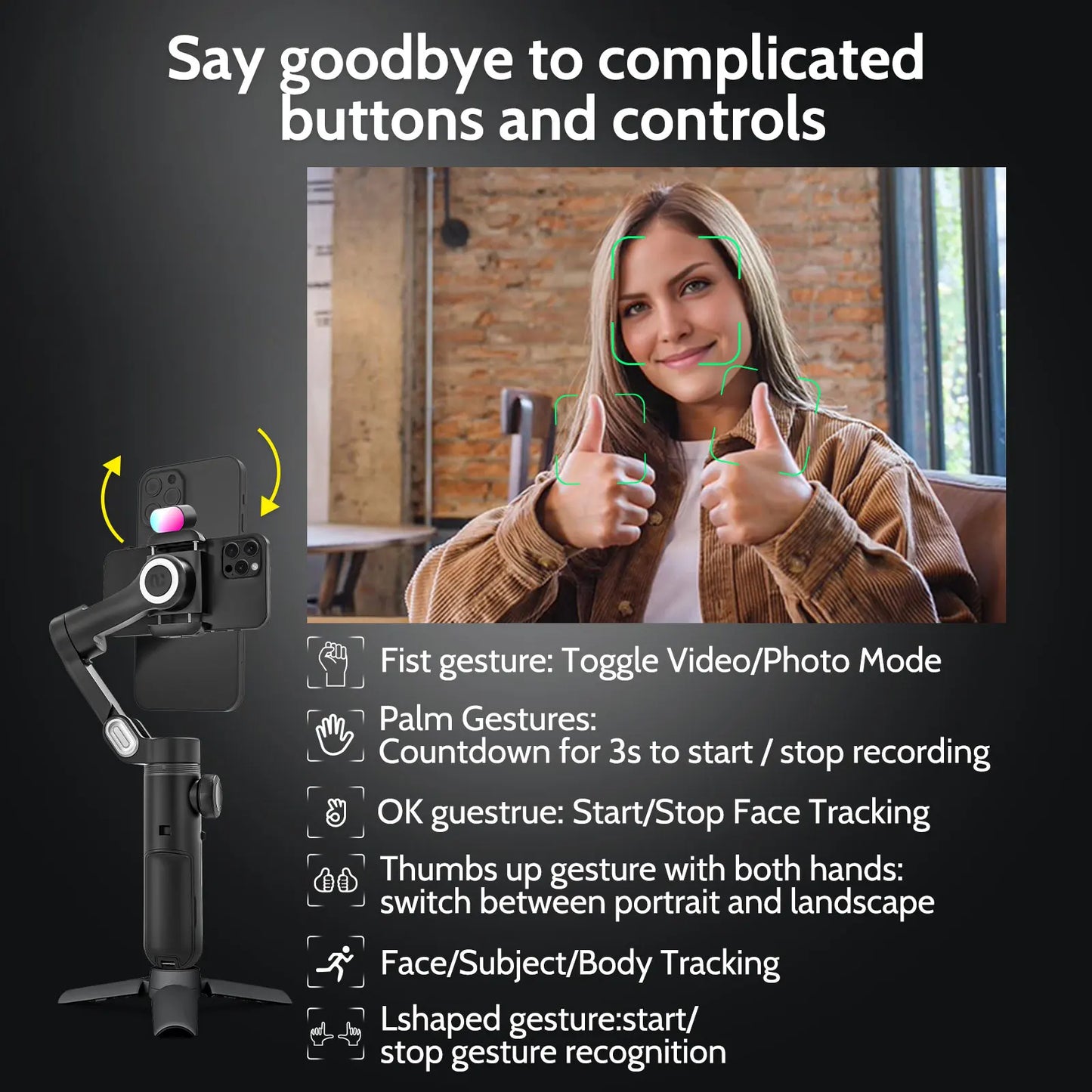 AOCHUAN Smart Xpro 3-Axis Smartphone Gimbal Stabilizer