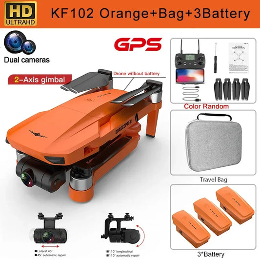 QJB KF102 4K UltraHDPro GPS Drone With 2 Axis Gimbal