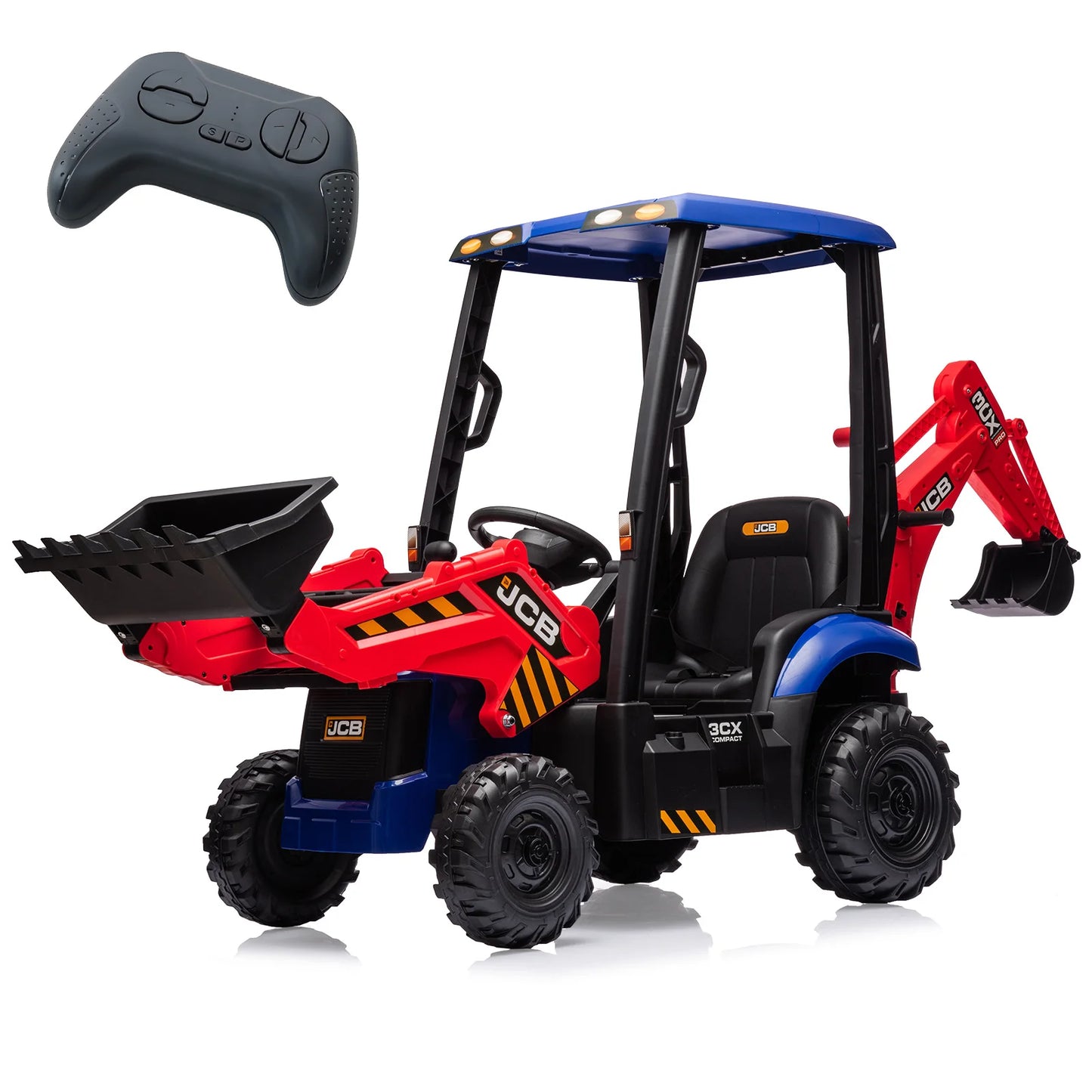4 In 1 Ride On Excavator Bulldozer 12V Electric Vehicle
