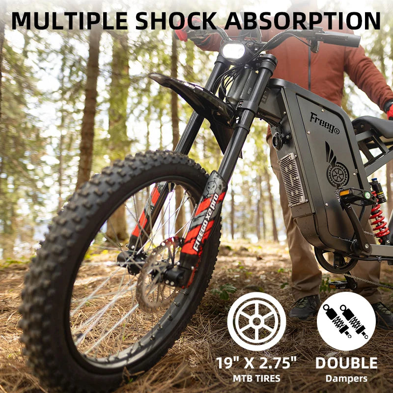 Freego X2 Pro Electric Motorcycle For Adults 6000W Off Road Ebike 1800Wh Battery