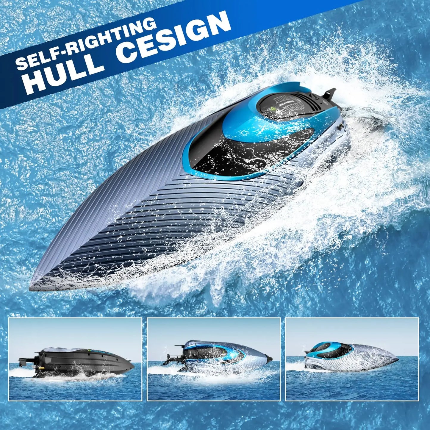 4DRC S3 45kmh Water Cooled High Speed RC Boat Outdoors