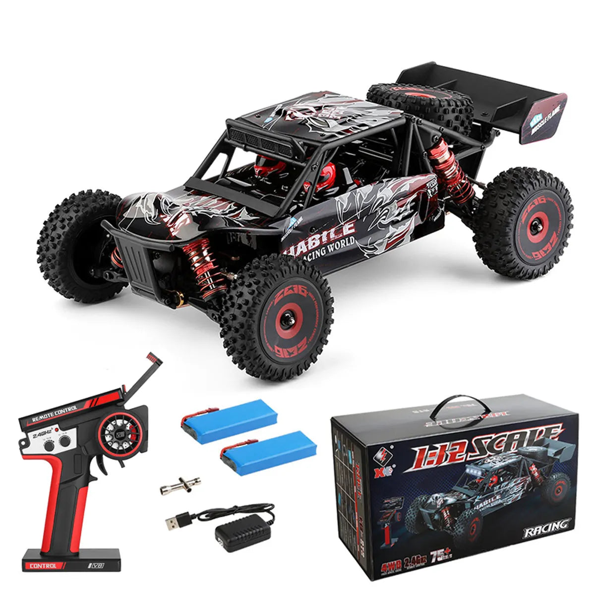 WLtoys 124016 RC Car 75 KMH High Speed Remote Truck