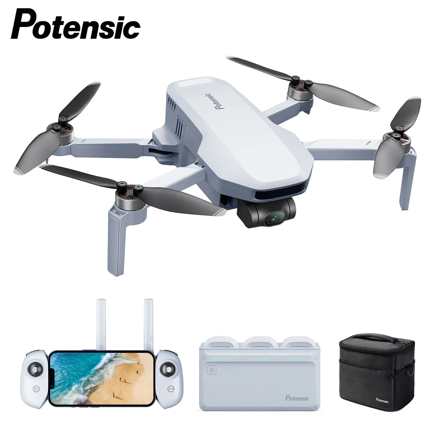 Potensic C0 Mini Drone 3 Axis Gimbal GPS 4K Camera