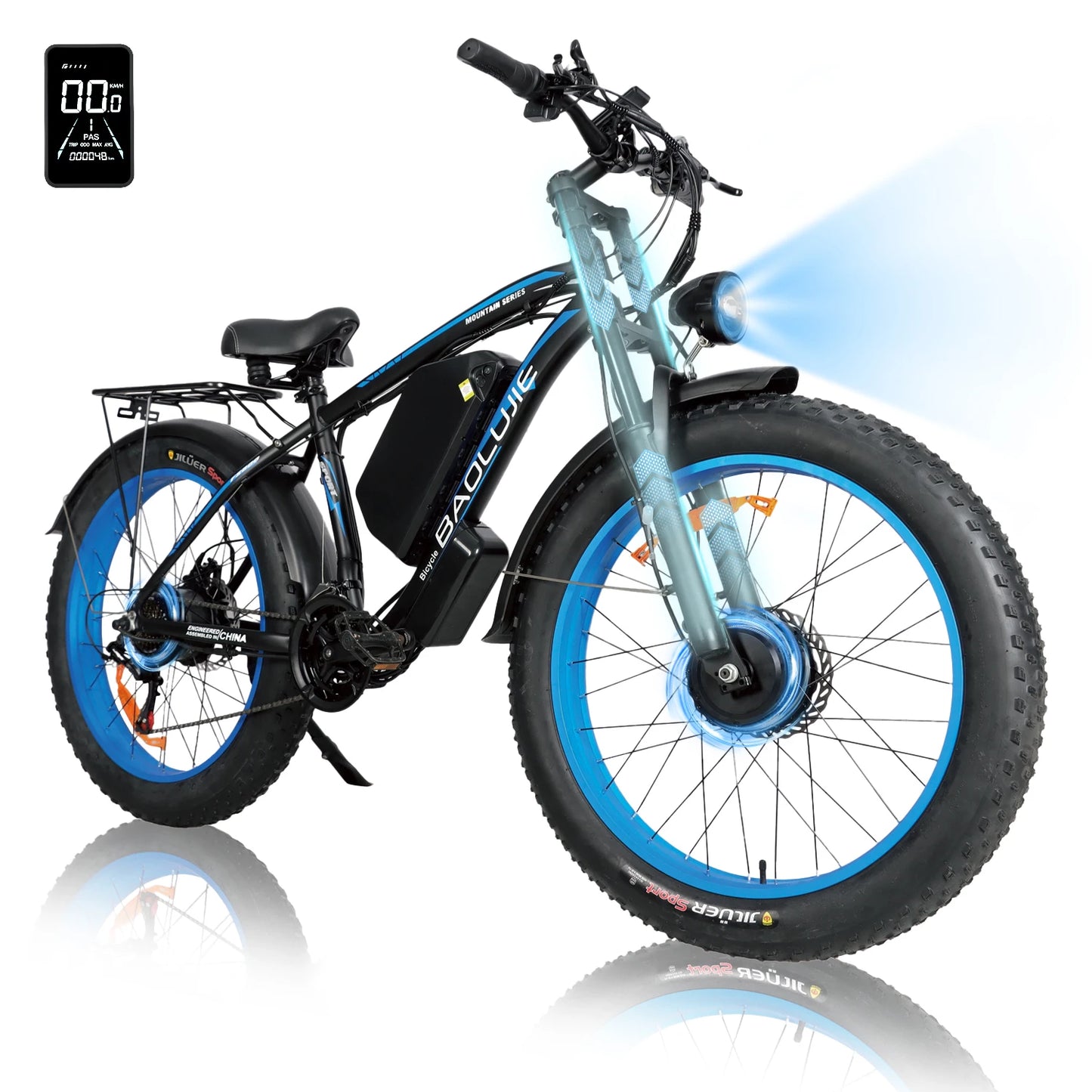 Baolujie DM01 60V 30Ah Electric Bike Long Range 42 MPH