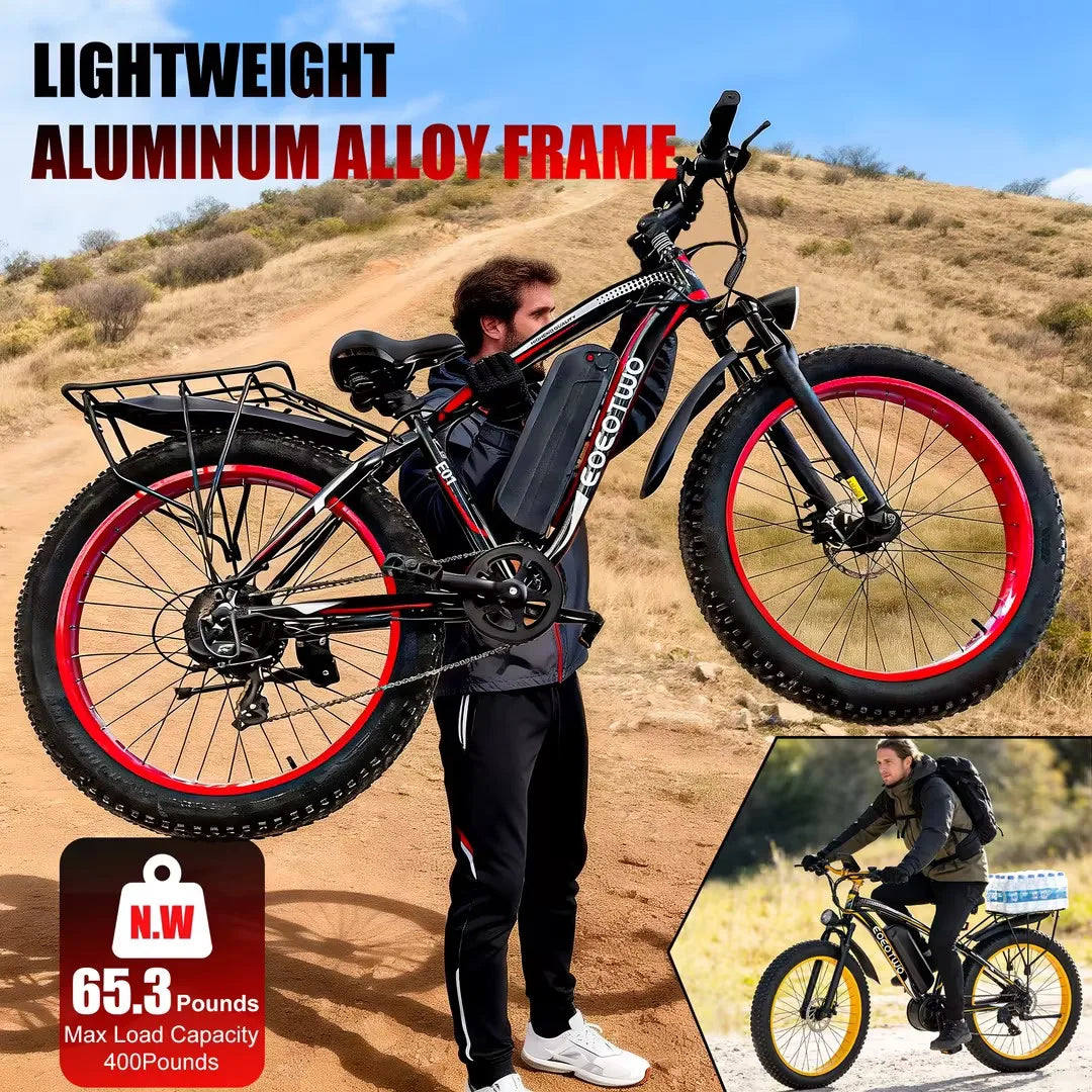 EOEOTW E01 Electric Bike 1500W Peak Motor Mountain Fat Tire