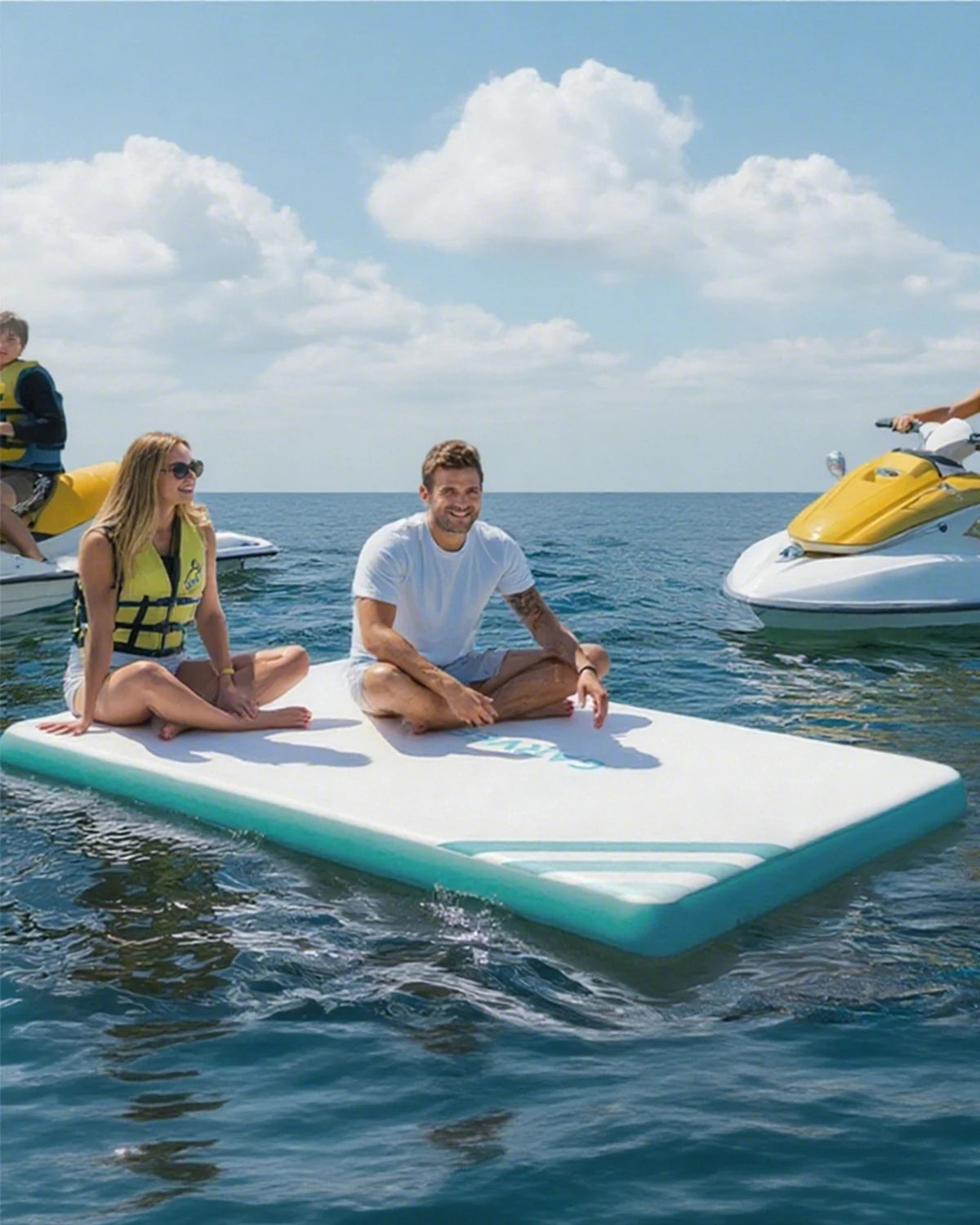 Inflatable Floating Dock for Lakes Swim Platform Island Raft Mat