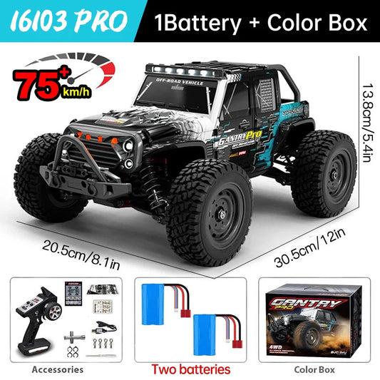 WLtoys 16101 Pro 4WD RC Vehicle With LED Lights 75KMH
