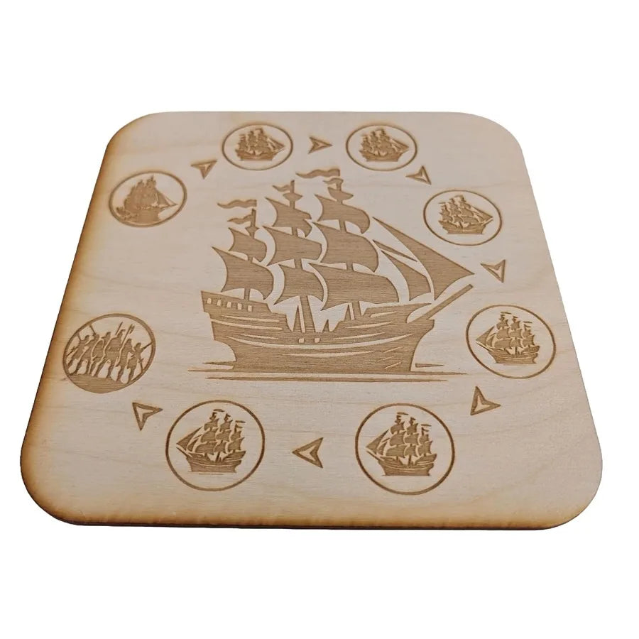 XMSJ Natural Wood Game Tiles for Settlers of Catan Bundle