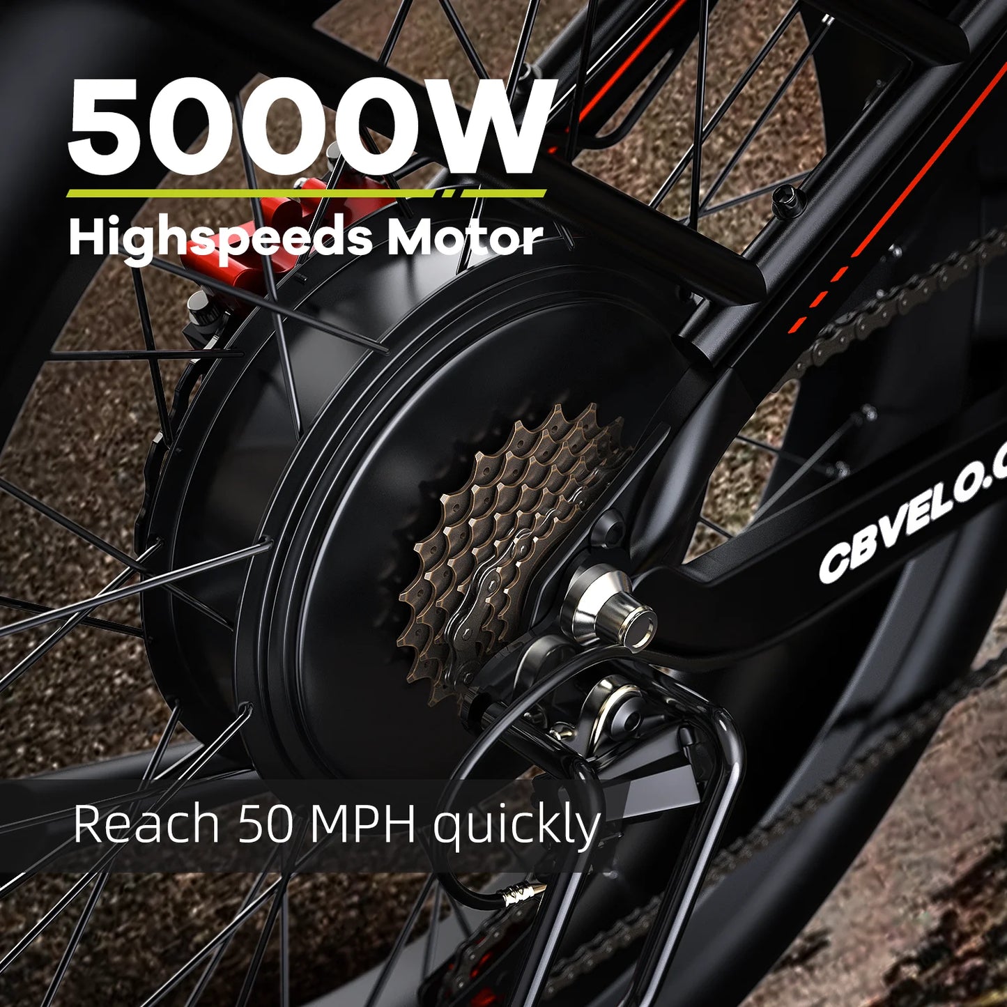 CYBERVELO Power EK9 5000W Electric Bike Off Road Long Range