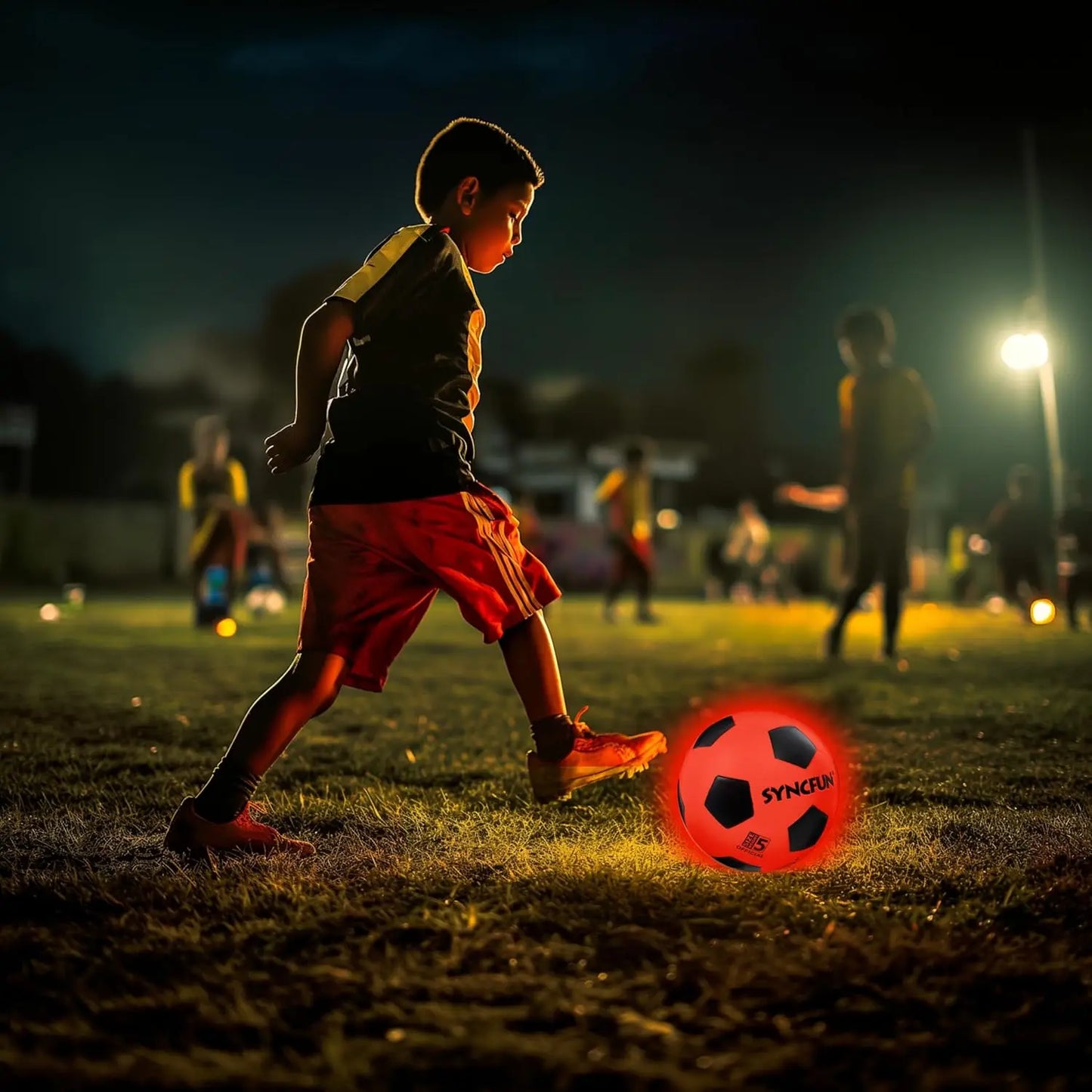 Joyfy Glow Soccer Ball Light Up Night Play Gift Toy