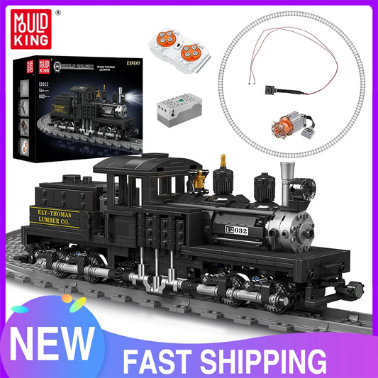 Mould King 12032 RC Shay Type Steam Locomotive Block Set