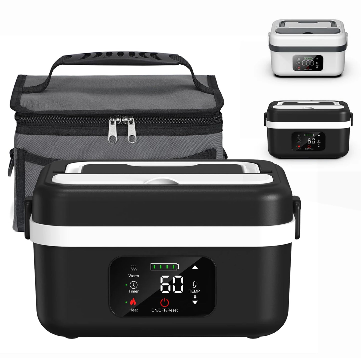 Feature Wireless Electric Insulated Lunch Box With 8000mAh Battery 60W