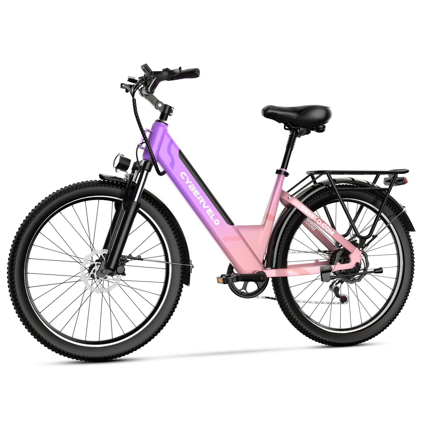 CYBERVELO Electric City Commute Ebike EK2 1000W Peak 80Mile Range