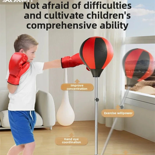 Guangdong Kids Boxing Training Set With 360 Degree Punch Ball