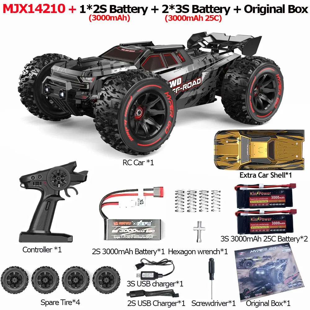 JIUSI 1/14 RC Car 4WD Remote Control Off Road Truck