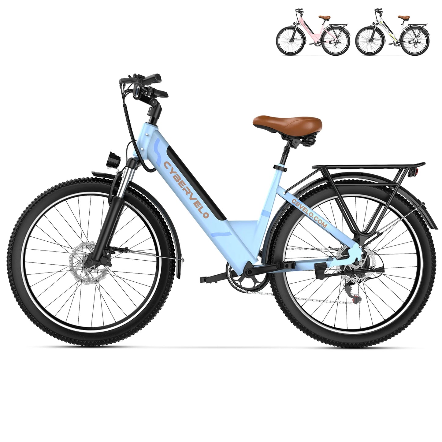 CYBERVELO Electric City Commute Ebike EK2 1000W Peak 80Mile Range