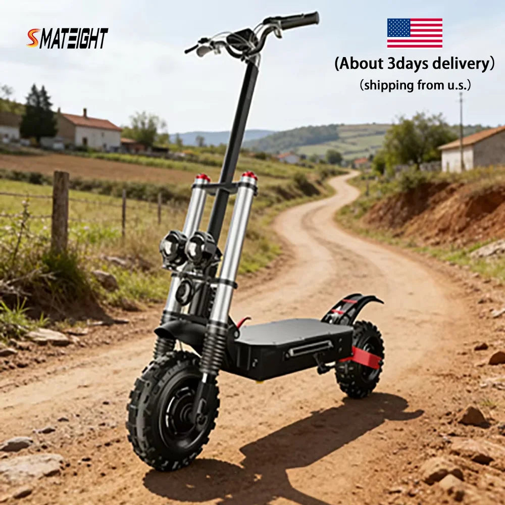 Smateight 6000W Folding Electric Scooter 72V 20Ah Seat