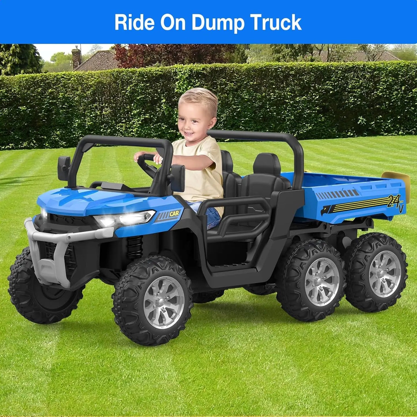 HiMIS 24V 2Seater 4WD Ride On Dump Truck With Remote