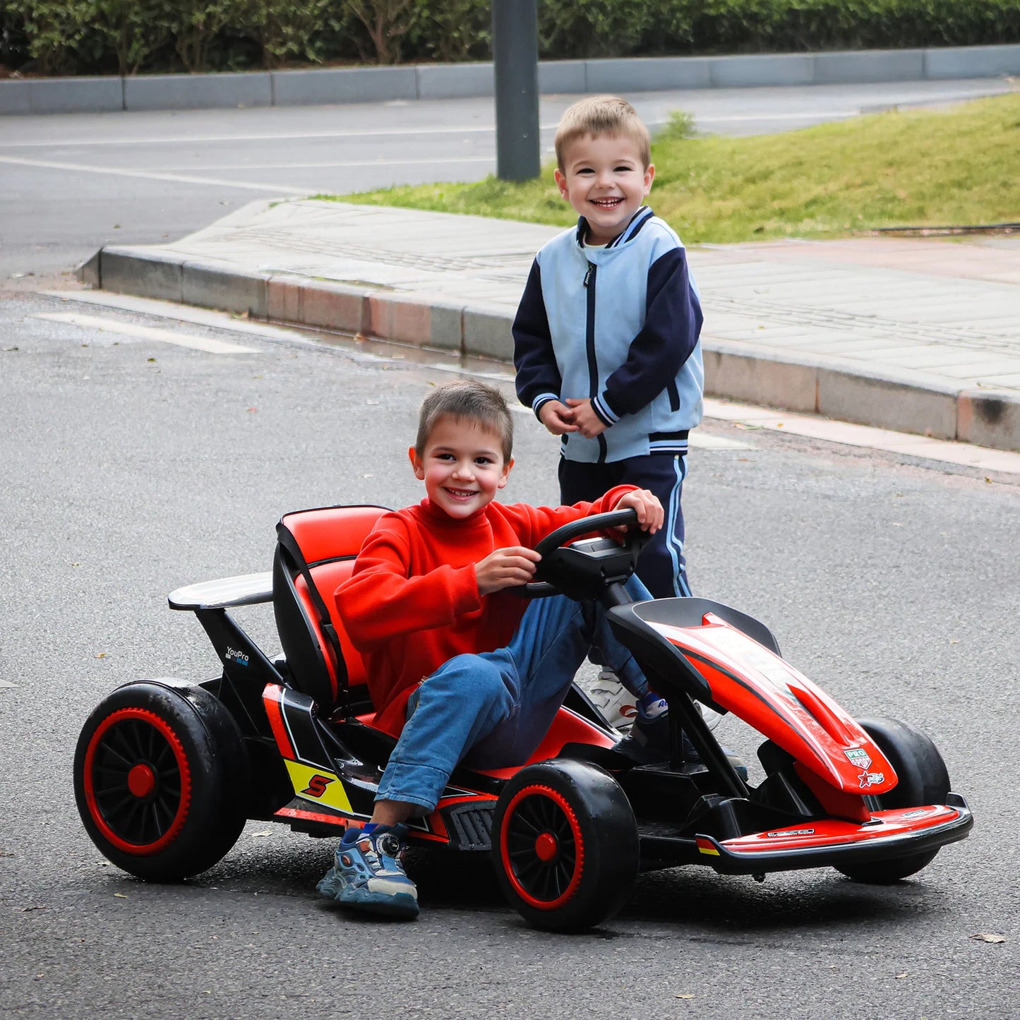 Mukidy 24V Electric Go Kart For Kids Drift Ride On