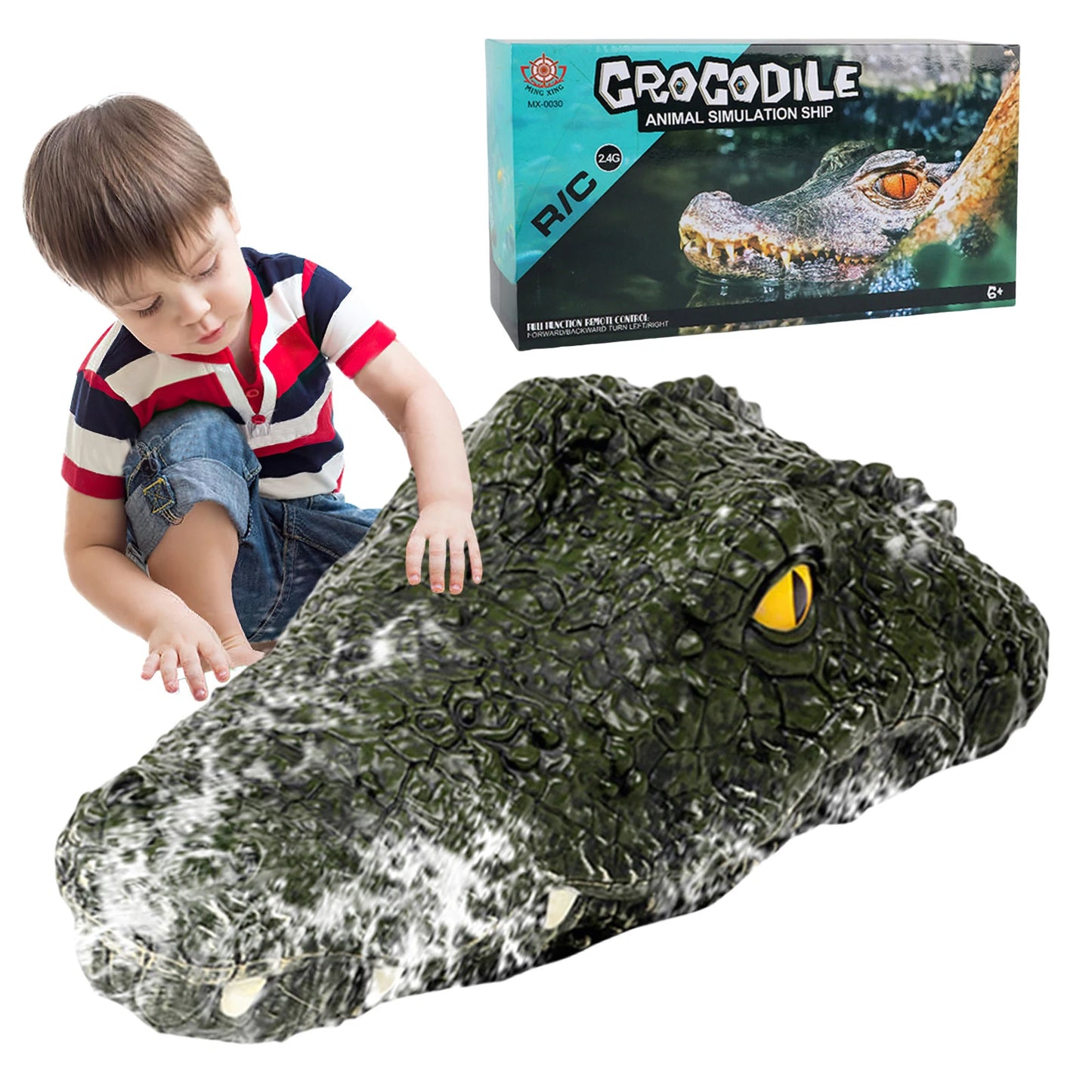 Remote Control Alligator Head Boat 2.4G For Kids And Adults