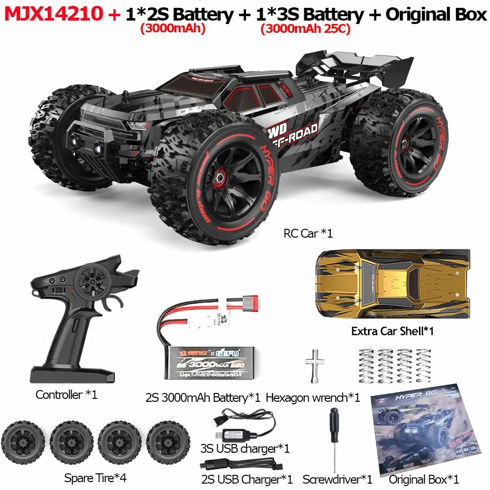 JIUSI MJX 14209 14210 RC Car Brushless 4WD Off Road