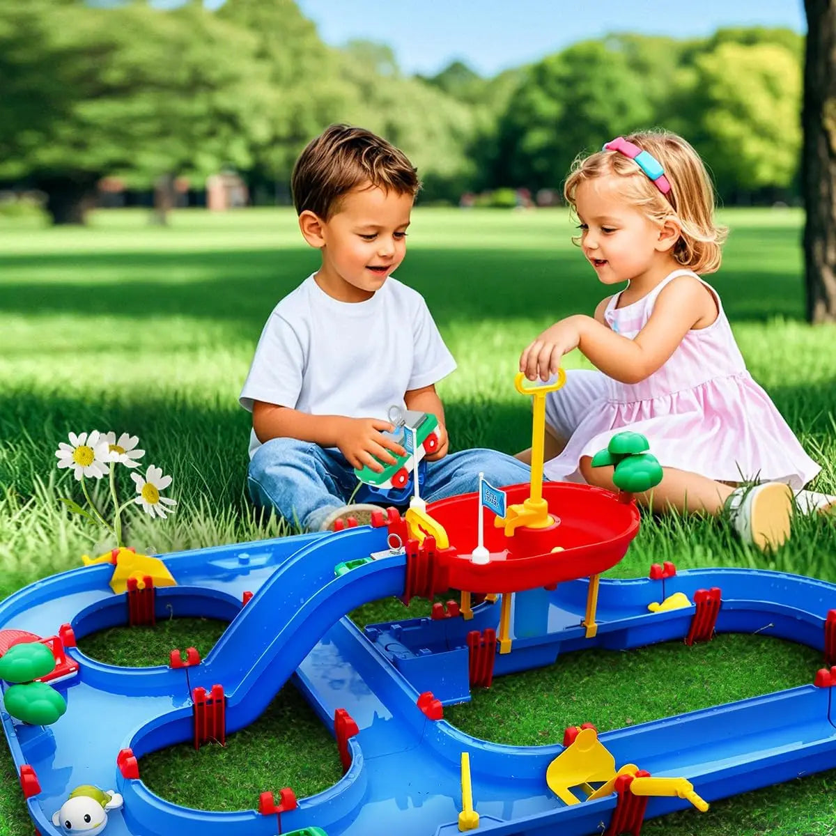 VATOS Dual Tier Water Table With Pump For Outdoor Play