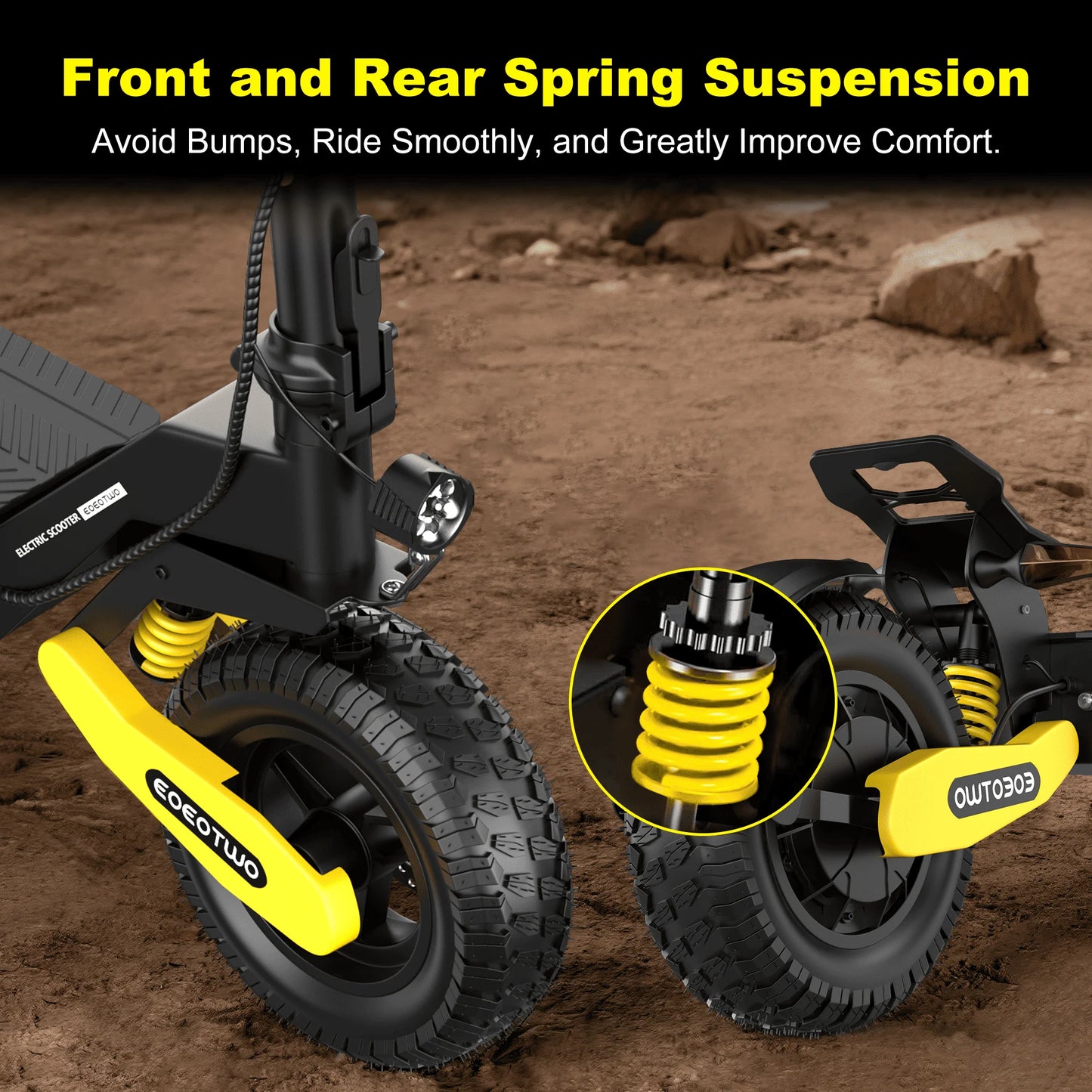 EOEOTWO 1200W Off Road Electric Scooter For Adults 30MPH